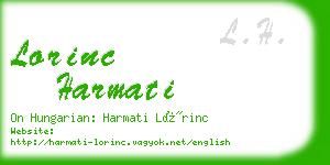 lorinc harmati business card